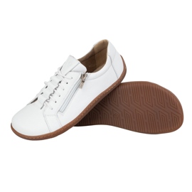 Olivier Zapatos de mujer minimalistas descalzos de piel 1242 blanco 8