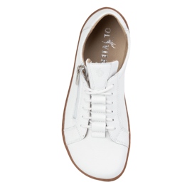 Olivier Zapatos de mujer minimalistas descalzos de piel 1242 blanco 12