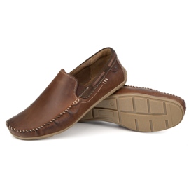 KOMODO Mocasadores de cuero para hombres 920/k/r marrón 3