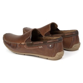 KOMODO Mocasadores de cuero para hombres 920/k/r marrón 4