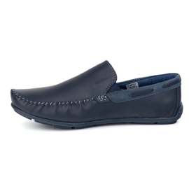 KOMODO Mocasines de cuero para hombres 920/k/r azul marino 1
