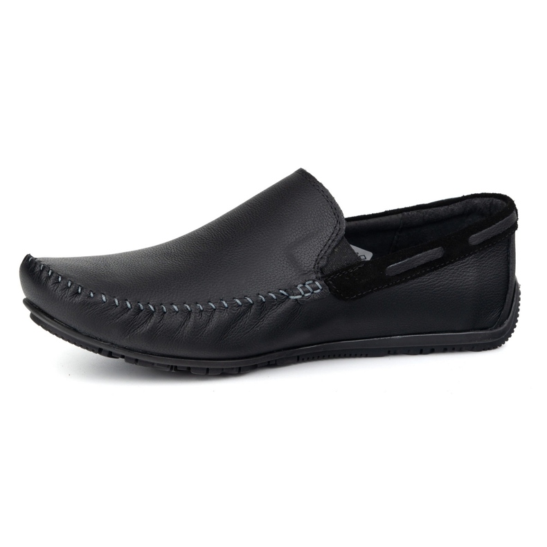 KOMODO Mocasadores de cuero para hombres 920/k/r negro 1
