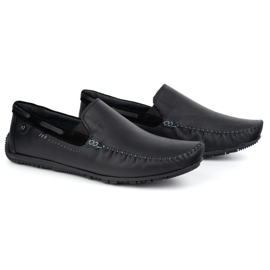 KOMODO Mocasadores de cuero para hombres 920/k/r negro 2