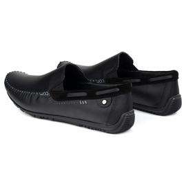 KOMODO Mocasadores de cuero para hombres 920/k/r negro 4