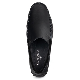 KOMODO Mocasadores de cuero para hombres 920/k/r negro 5