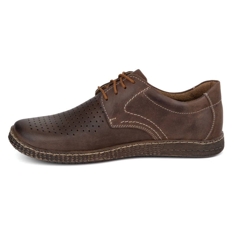 KOMODO Zapatos de cuero para hombres casuales 933/l/2 marrón 1 KOMODO Zapatos de cuero para hombres casuales 933/l/2 marrón 1