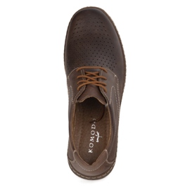 KOMODO Zapatos de cuero para hombres casuales 933/l/2 marrón 6