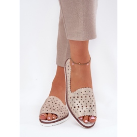 S.Barski Ballerinas de cuero con dedos desnudos S. Barski LR51-922 beige 2 S.Barski Ballerinas de cuero con dedos desnudos S. Barski LR51-922 beige 2