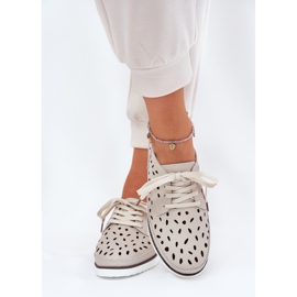 S.Barski Zapatos de cuero para mujeres S. Barski LR51-610 Beige 4