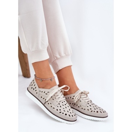 S.Barski Zapatos de cuero para mujeres S. Barski LR51-610 Beige 6