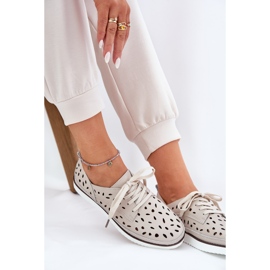 S.Barski Zapatos de cuero para mujeres S. Barski LR51-610 Beige 7