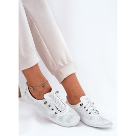 Zapatos de mujer hechos de Artiker de cuero natural 54C0831 White blanco 6