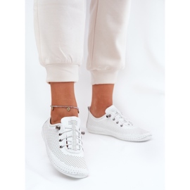 Zapatos de mujer hechos de Artiker de cuero natural 54C0831 White blanco 2