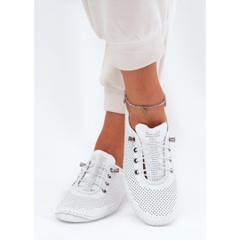 Zapatos de mujer hechos de Artiker de cuero natural 54C0831 White blanco 3