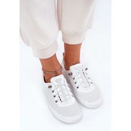 Zapatos de mujer hechos de Artiker de cuero natural 54C0831 White blanco 5