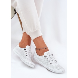 Zapatos de mujer hechos de Artiker de cuero natural 54C0831 White blanco 7