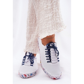 Zapatos de cuero en la plataforma Artiker 52C1713 de estampado blanco 4