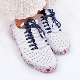 Zapatos de cuero en la plataforma Artiker 52C1713 de estampado blanco 5
