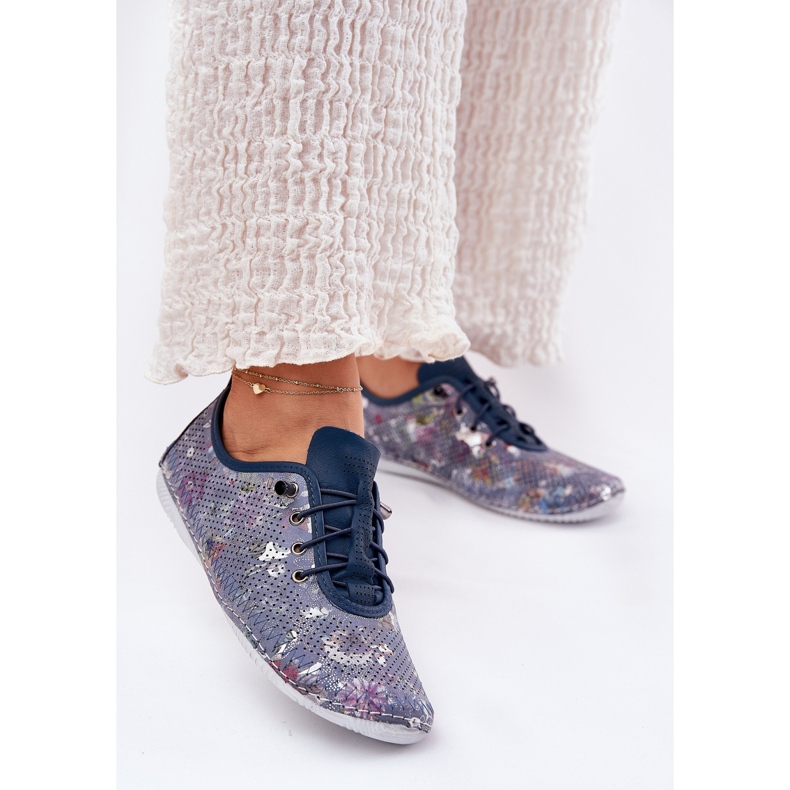 Zapatos de mujer hechos de Artiker de cuero natural 56C2691 Azul 2