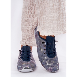 Zapatos de mujer hechos de Artiker de cuero natural 56C2691 Azul 3