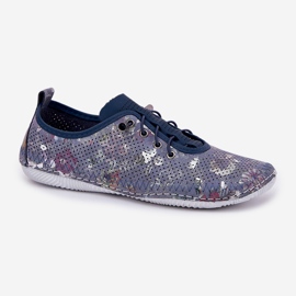 Zapatos de mujer hechos de Artiker de cuero natural 56C2691 Azul 4