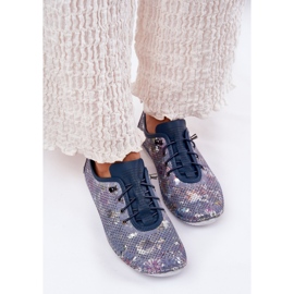 Zapatos de mujer hechos de Artiker de cuero natural 56C2691 Azul 5