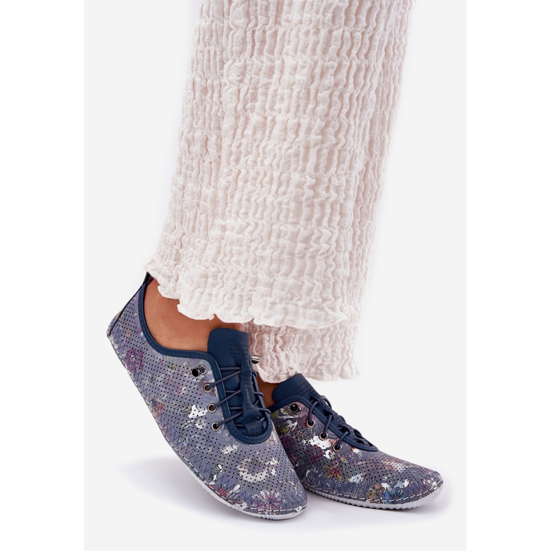 Zapatos de mujer hechos de Artiker de cuero natural 56C2691 Azul 1