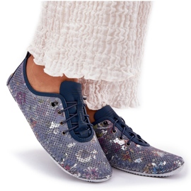 Zapatos de mujer hechos de Artiker de cuero natural 56C2691 Azul 8