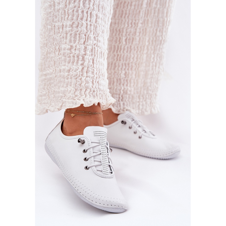 Zapatos de cuero para mujeres Artiker 54C0838 White blanco 2