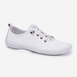 Zapatos de cuero para mujeres Artiker 54C0838 White blanco 4