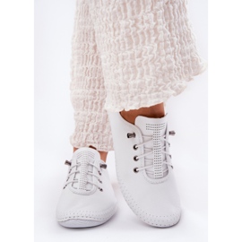 Zapatos de cuero para mujeres Artiker 54C0838 White blanco 5