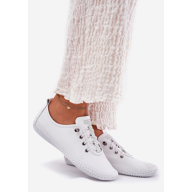 Zapatos de cuero para mujeres Artiker 54C0838 White blanco 1