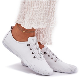 Zapatos de cuero para mujeres Artiker 54C0838 White blanco 8