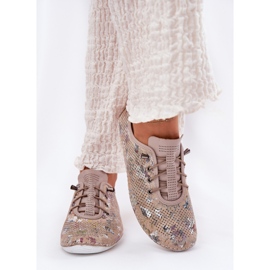 ARTIKER Zapatos de mujer hechos de arte estampado de cuero natural 56C2689 beige 3
