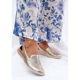 ARTIKER Bailarinas de trabajo abierto hechas de arte de cuero natural 56C2694 PLN dorado 2 ARTIKER Bailarinas de trabajo abierto hechas de arte de cuero natural 56C2694 PLN dorado 2