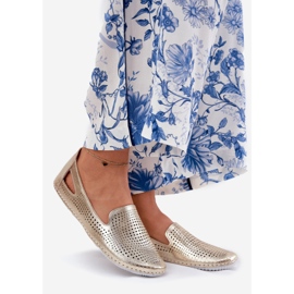 ARTIKER Bailarinas de trabajo abierto hechas de arte de cuero natural 56C2694 PLN dorado 1 ARTIKER Bailarinas de trabajo abierto hechas de arte de cuero natural 56C2694 PLN dorado 1