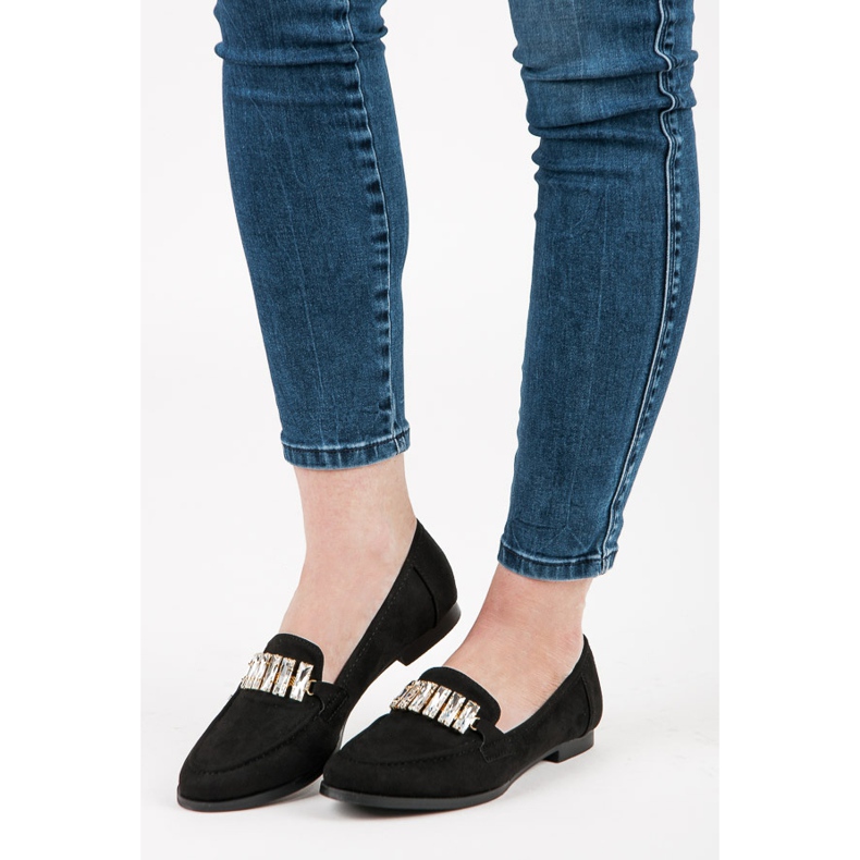 Vices Zapatos de ante con adorno negro 1