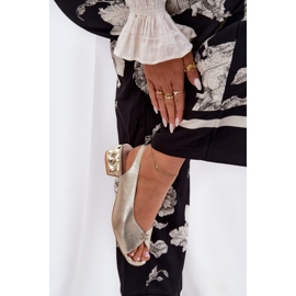Sandalias de mujer de cuero Chebello 4724 Zlotys dorado 3