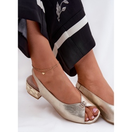 Sandalias de mujer de cuero Chebello 4724 Zlotys dorado 8