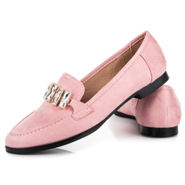 Vices Zapatos de ante con adorno rosado 2