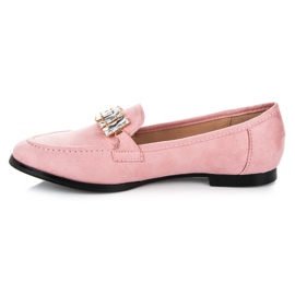 Vices Zapatos de ante con adorno rosado 3