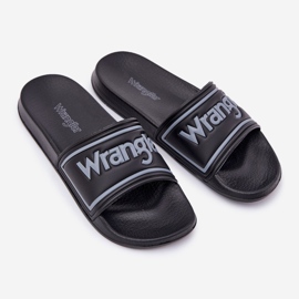 Wrangler Averell Slider Men Low 20251042.25y Slippers de hombres negros 1