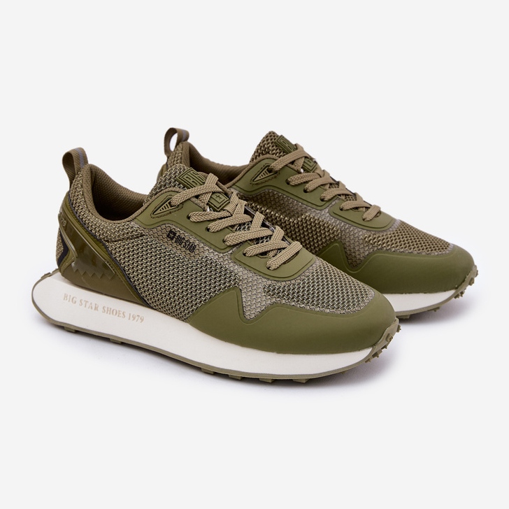 Zapatillas de deporte masculino en la plataforma de sistema de alta polla Big Star RR174360 verde 1