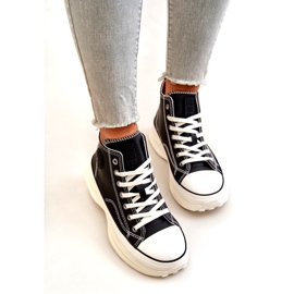 Zapatillas de deporte femeninas en la plataforma Big Star OO274063 Black Platform negro 3