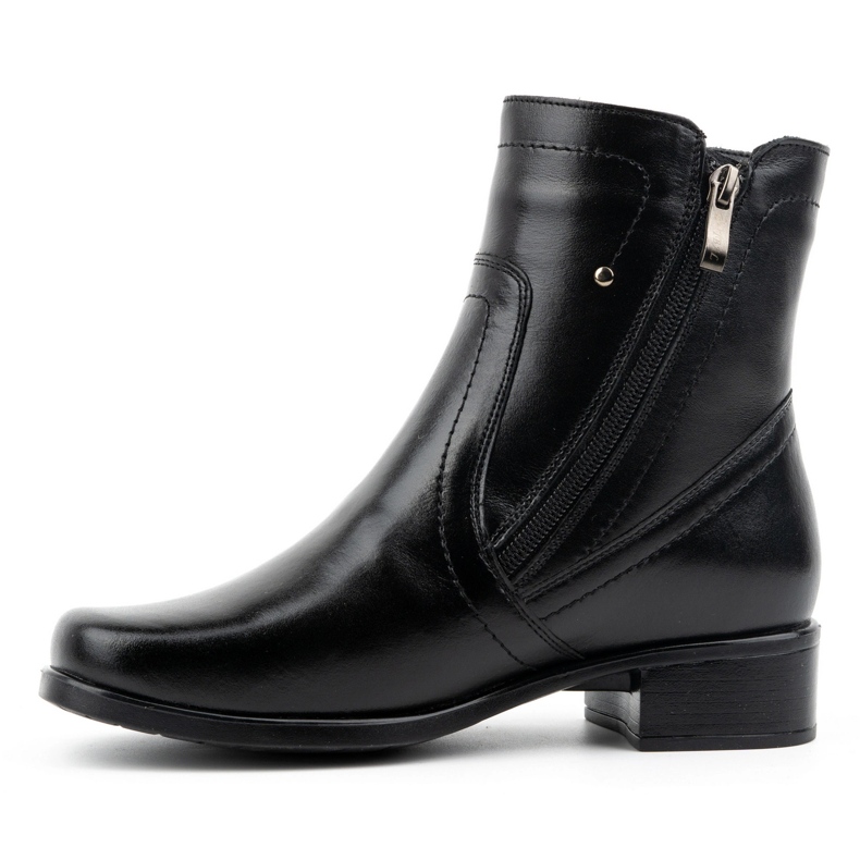 Olivier Botas aislantes de piel para mujer con dos cremalleras 310BB, negro 1 Olivier Botas aislantes de piel para mujer con dos cremalleras 310BB, negro 1