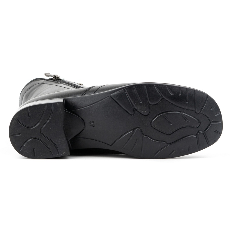 Olivier Botas aislantes de piel para mujer con dos cremalleras 310BB, negro 5