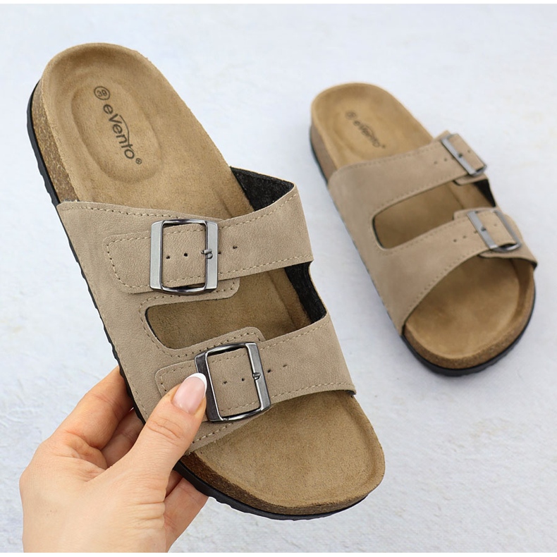 Evento Zapatillas ajustables para mujeres Taupe Evalo 8997 beige 1 Evento Zapatillas ajustables para mujeres Taupe Evalo 8997 beige 1