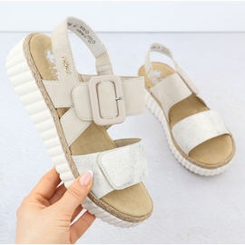Sandalias para mujeres para beige rieker 69260-60 1