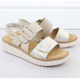 Sandalias para mujeres para beige rieker 69260-60 2