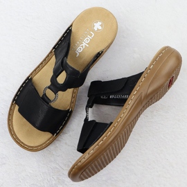 Flip-flops para mujeres para velcro negro rieker 60885-00 3